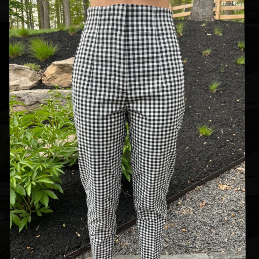ZARA black&white checkered trouser pants (ankle length)